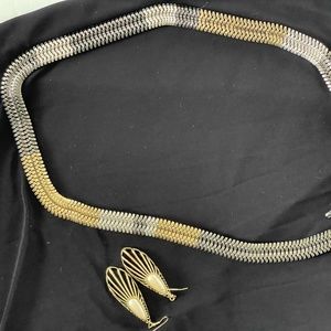 Statement Necklace with Drop Earrings